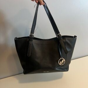 Nine West large spacious black tote bag
